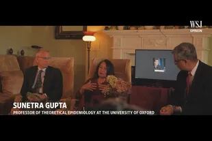 Sunetra Gupta, epidemióloga de la Universidad de Oxford y novelista india durante la entrevista con el Wall Street Journal