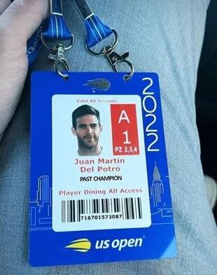 Ingreso exclusivo para campeones: la acreditación de Del Potro para circular libremente durante el último US Open

