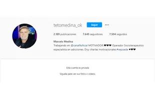 El perfil de Instagram de Teto Medina (Foto: Instagram @tetomedina_ok)