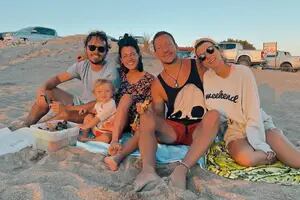 Vacaciones con amigos: Vázquez, Accardi y Rojas disfrutaron juntos la playa