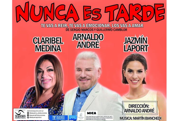 Tras quedarse sin trabajo en la temporada, Claribel Medina fue reubicada en Nunca es Tarde junto a Arnaldo André y Jazmín Laport