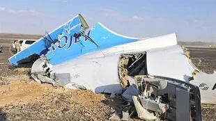 Restos del avión ruso en Egipto