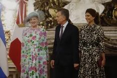 Macri recibió a la reina Margarita II de Dinamarca en la Casa Rosada