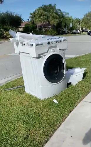 The most precious thing the tiktoker found: a new washing machine