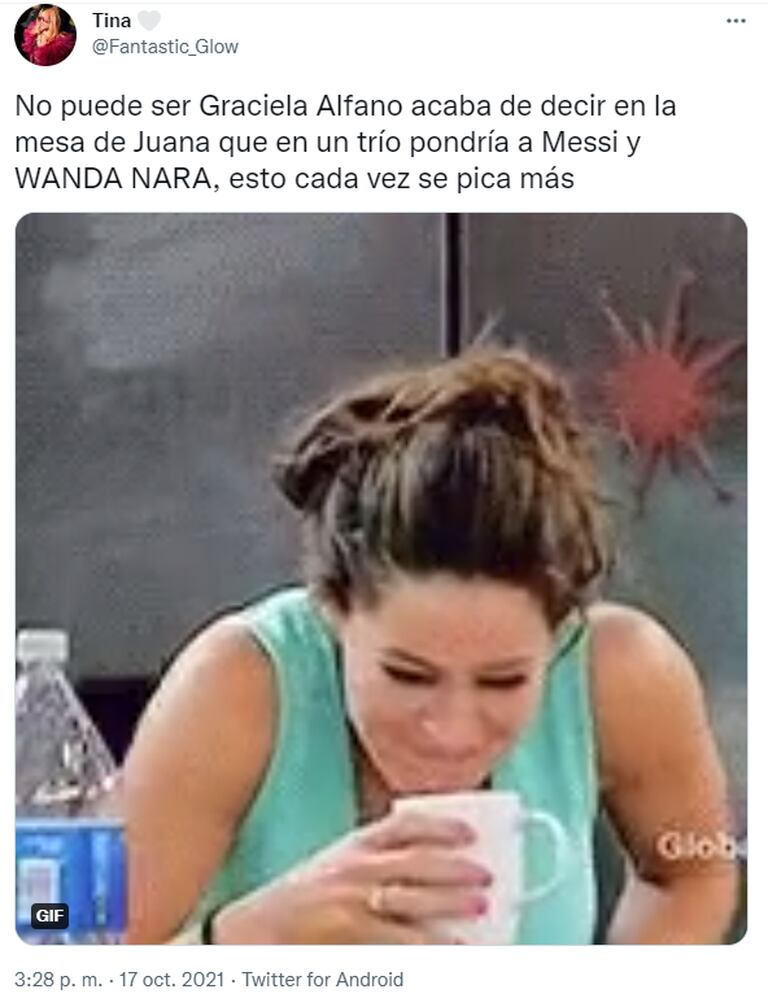 Una propuesta íntima de Graciela Alfano a Lionel Messi y Wanda Nara, la volvió tendencia en Twitter