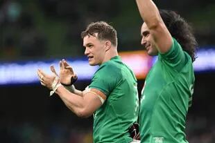 El festejo de Josh van der Flier; Irlanda quiere afirmarse como potencia de la temporada