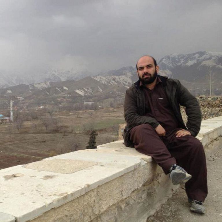 Bilal Sarwary en 2014 en Paghman, Afganistán