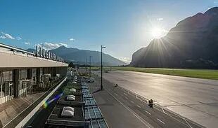 La pista del aeropuerto de Innsbruck