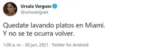 Los polémicos dichos de Úrsula Vargues sobre los reclamos de los argentinos en Miami