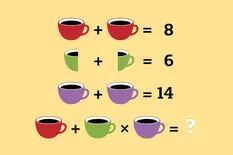 Acertijo de las tazas de café: ¿cuál es el resultado del último cálculo?