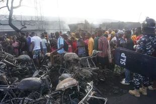 La explosión provocó una tragedia en Freetown (Photo by Saidu BAH / AFP)