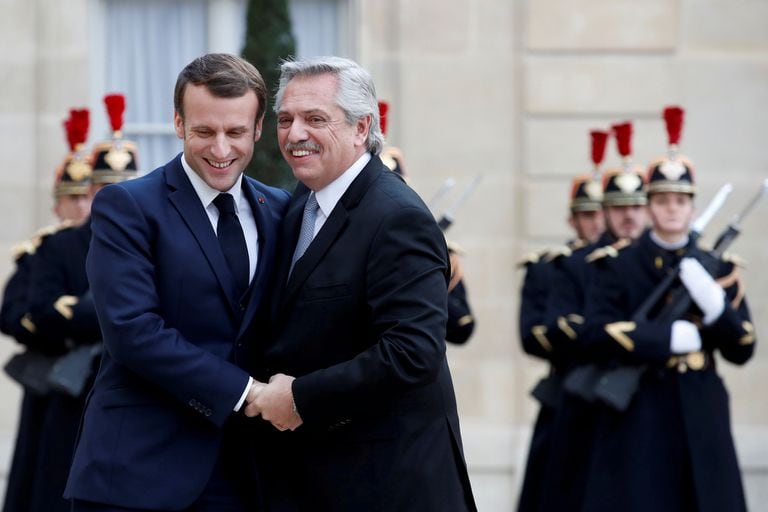 El encuentro de Alberto Fernández y Emmanuel Macron en París
