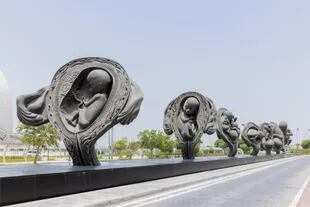 El viaje milagroso (2013), instalación de Damien Hirst en el Sidra Medical Centre