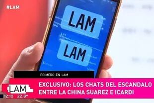 El periodista de espectáculos mostró los mensajes que se enviaron entre la China Suárez y Mauro Icardi que encontró Wanda Nara en el teléfono del futbolista