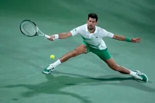El 24 de febrero pasado, en Dubai, durante el único torneo que Novak Djokovic pudo jugar en la temporada. 