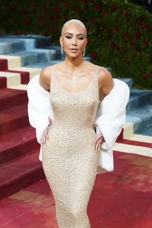Kim Kardashian el día de la MET Gala 2022 (Photo by Sean Zanni/Patrick McMullan via Getty Images)