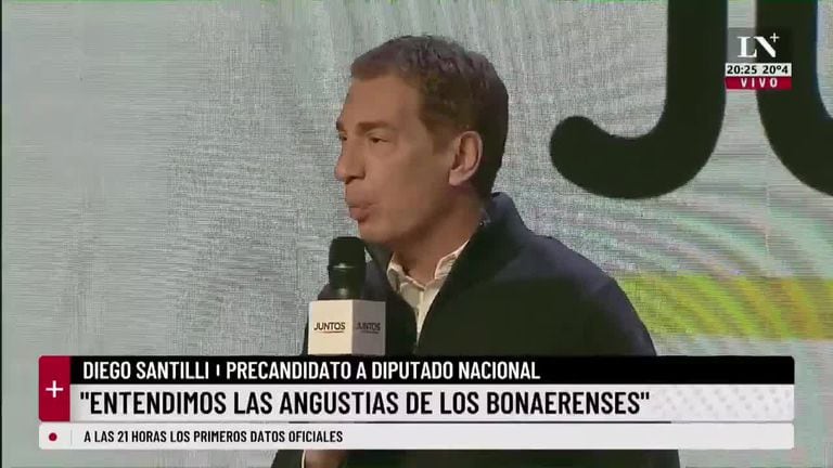 Diego Santilli: "Nos comprometimos con Manes a estar acá unidos".