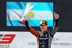 Festejo argentino en la Fórmula 3: brilló en Monza y se dio el lujo de festejar con Batistuta