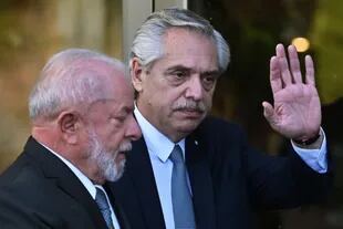 Alberto Fernandez y Luiz Inacio Lula da Silva luego de la foto de familia del Mercosur