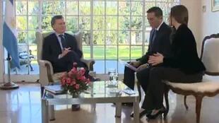 Mauricio Macri, durante la entrevista
