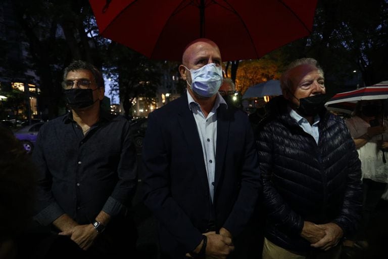Marcha por el fallecimiento del Fiscal Alberto Nisman en Puerto Madero.
Waldo Wolff y Claudio Avruj