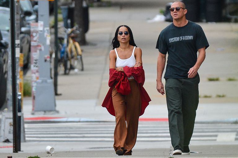 Channing Tatum and Zoe Kravitz together in New York.  The couple has been the most coveted target of the paparazzi for months