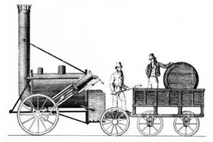 El cohete, como se llamó la locomotora diseñada y construida por George and Robert Stephenson