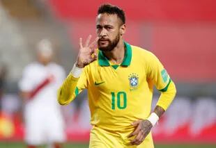 Neymar Jr. durante las clasificatorias al Mundial Qatar 2022