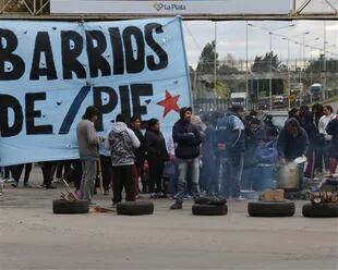 Una protesta de Barrios de Pie, días atrás, en varios accesos a la capital