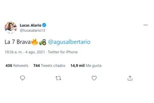 En Twitter, el Pipa expresó toda su admiración por la jugadora de Las Leonas