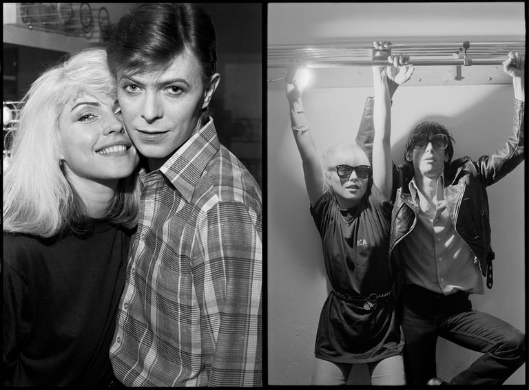 "Estas  las hice en el backstage de la gira de Iggy Pop para el disco The Idiot durante 1977. En estos conciertos, David Bowie se limitó a ser un acompañante de la banda Iggy tocando teclados. Bowie fue siempre muy amable con nosotros y demostró ser un consumado profesional de la música. Sentarse en el asiento trasero en la nave de Iggy no era para nada menor teniendo en cuenta que David ya era una estrella masiva. Haberse puesto en el rol de casi un sesionista decía mucho de la confianza que tenía en sí mismo y el enorme respeto que sentía por Iggy como artista."