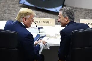 Mauricio Macri y Donald Trump en la reunión del G20 en Osaka