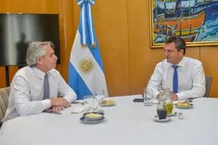 Reunión del presidente, Alberto Fernández, y el ministro de Economía, Sergio Massa.