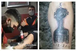 Pratto mostró su nuevo tatuaje dedicado a la final en Madrid y enloqueció a los Millonarios