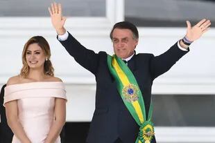 Jair y Michelle Bolsonaro, el díad e la asunción presidencial, el 1° de enero de 2019