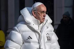 La foto del Papa Francisco que se viralizó con una campera de la AFA con las tres estrellas era falsa
