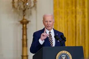 Joe Biden, durante la conferencia de prensa en la Sala Este de la Casa Blanca en Washington, el miércoles 19 de enero 