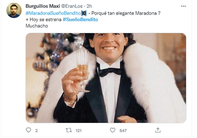 Los memes por la serie sobre la vida de Diego Armando Maradona (Foto: Captura Twitter/@EranLos)