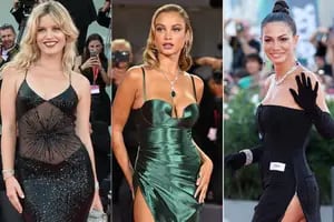Sin actrices de Hollywood, las modelos europeas coparon la alfombra roja de La Mostra