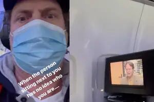 Un pasajero miraba The Office en el avión sin saber que tenía al intérprete de Dwight al lado