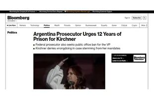 El portal estadounidense Bloomberg hizo eco del pedido del fiscal Luciani