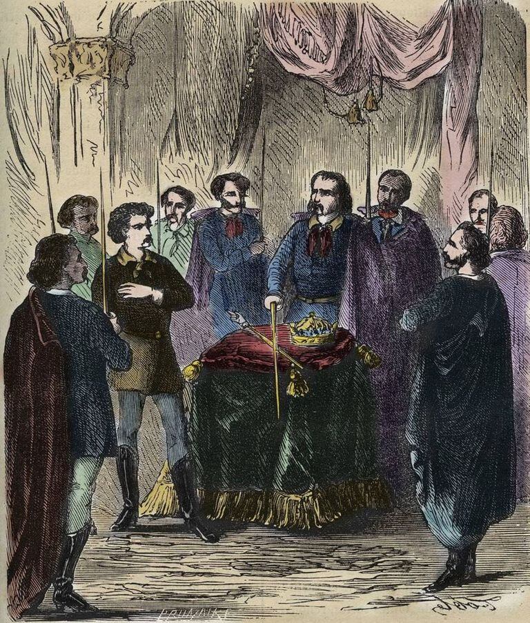Una representación del siglo XIX de un ritual de iniciación Illuminati. En realidad, quedan escasos detalles sobre la verdadera naturaleza de la ceremonia