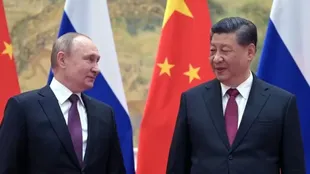 Vladimir Putin y Xi Jinping. Putin reorientó la política de seguridad hacia la contención de las 