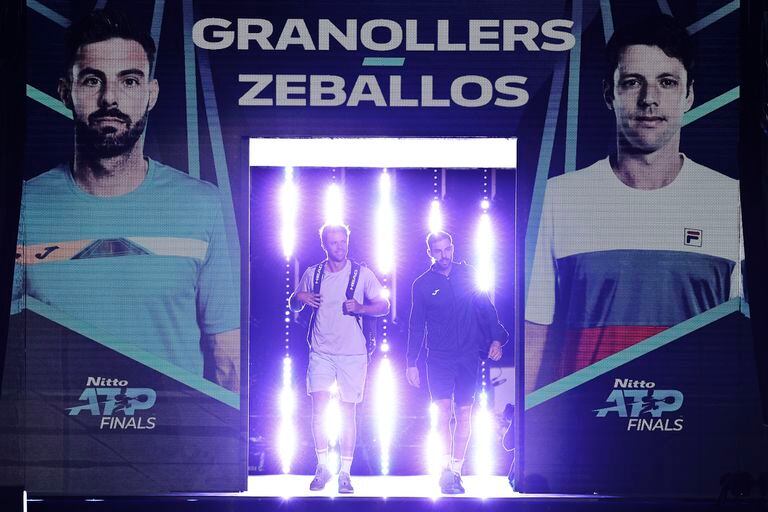 Horacio Zeballos y Marcel Granollers, una de las ocho parejas del exclusivo torneo de Maestros, en Turín.