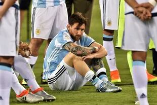 Messi llora después de la final
