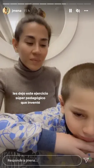 Jimena Barón documentó todo el proceso del cambio de look de su hijo Momo (Crédito: Instagram/@Jmena.Baron)