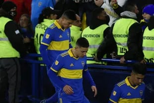 Escena del partido que disputan Boca Juniors y Rosario Central.