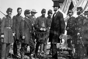 Abraham Lincoln en la batalla de Antietam