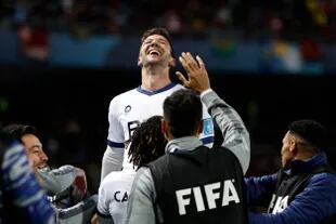 La felicidad de Luciano Vietto por su gran partido