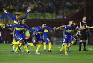 El festejo de los jugadores de Boca Juniors